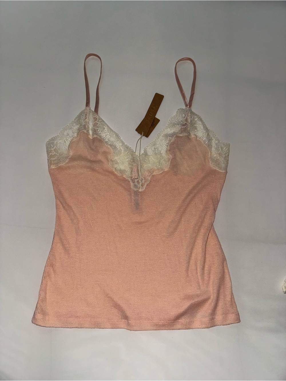 Skims sheer cotton lace tank